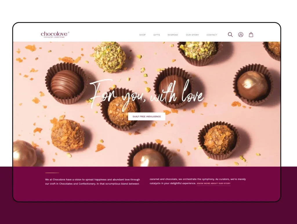 Chocolove banner art direction