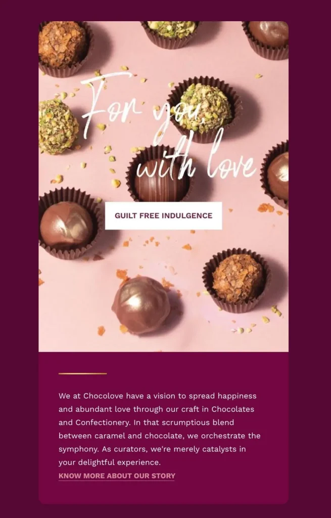Chocolove brand visual