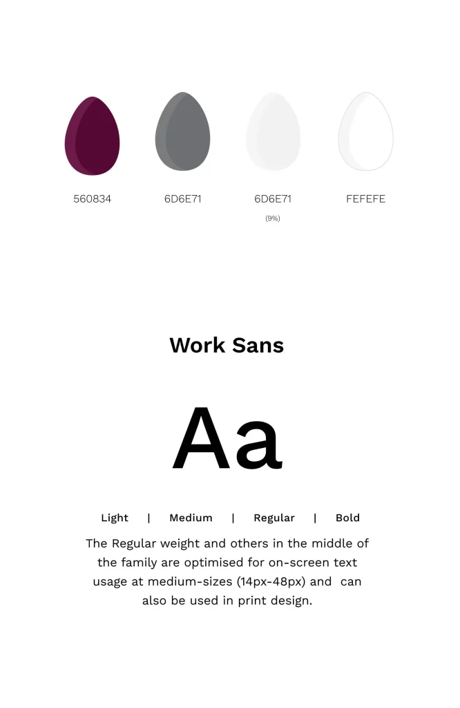Chocolove palette and typography