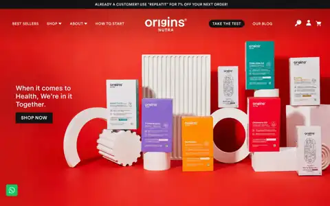 Origins Nutra saw 843% revenue growth after a Shopify store refresh.